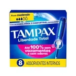 Absorvente Interno Tampax Liberdade Total 8 Unidades