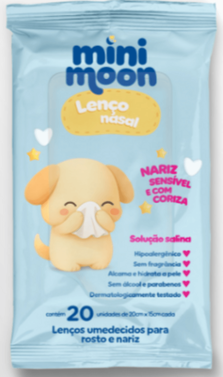 Lenço Umedecido Mini Moon Nasal 20 Unidades