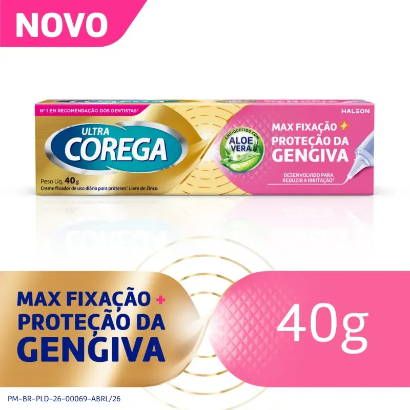 Creme Fixador para Prótese Ultra Corega Max Proteção - 40g
