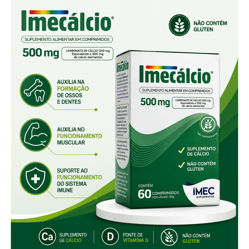 Kit C/3 Imecálcio 1250mg C/60 Cápsulas - Nutivit