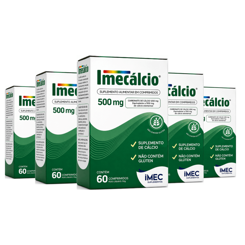 Kit 5 Imecálcio 1250mg 60 Cápsulas - Nutivit