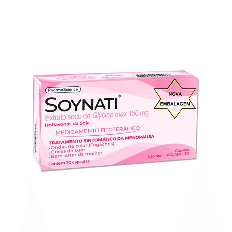 Kit 5 Soynati 150mg para menopausa 30 Cápsulas PharmaScience