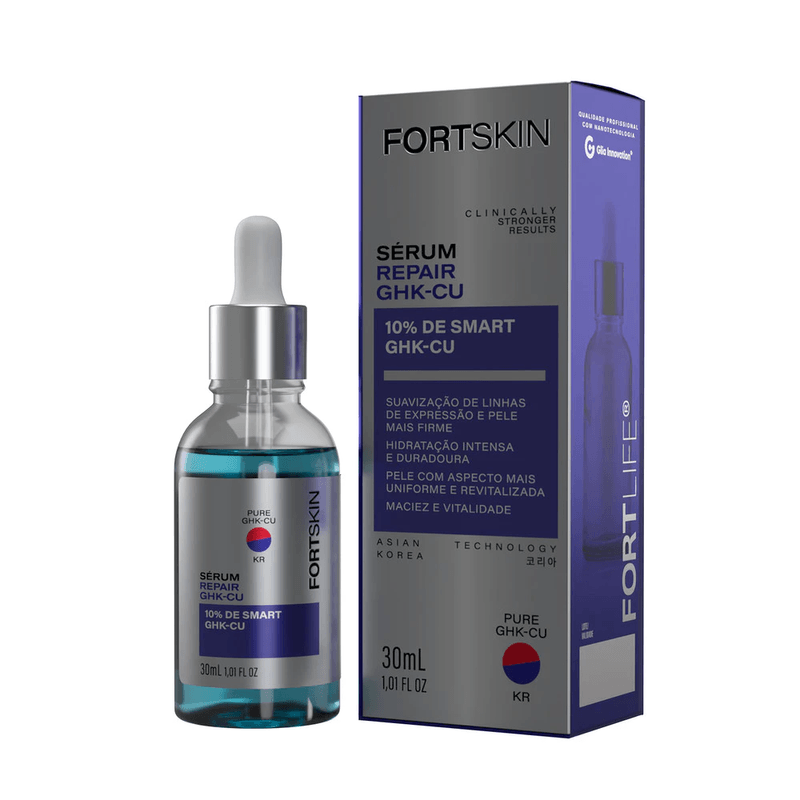 Kit 2x FortSkin GHK-CU 10% Smart Sérum Repair 30ml FortLife