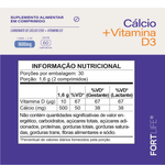 Cálcio + Vitamina D3 1600mg 60 Comprimidos Fortlife Sem Sabor