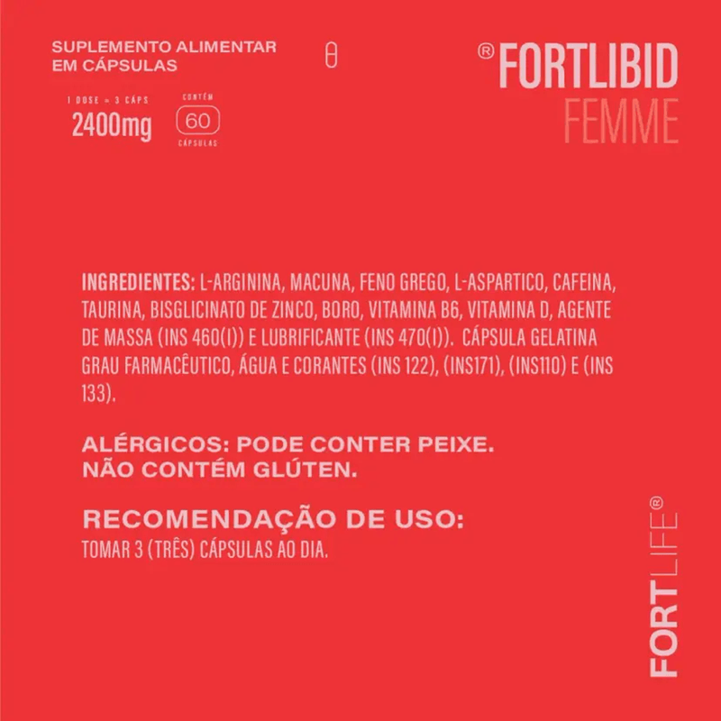 Fortlibid Femme 2400Mg 60 Cápsulas - FortLife