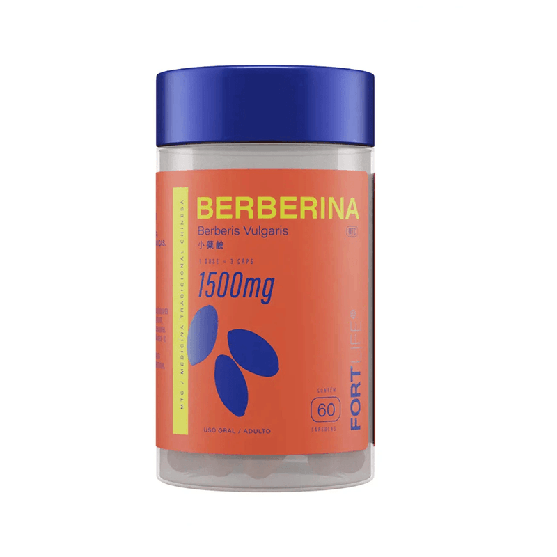 Kit C/2 Berberina 500mg Por Dose C/60 Cápsulas - Fortlife