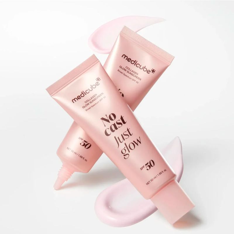 Medicube No Cast Just Glow Collagen Sunscreen - Protetor Solar Facial SPF 50 50ml