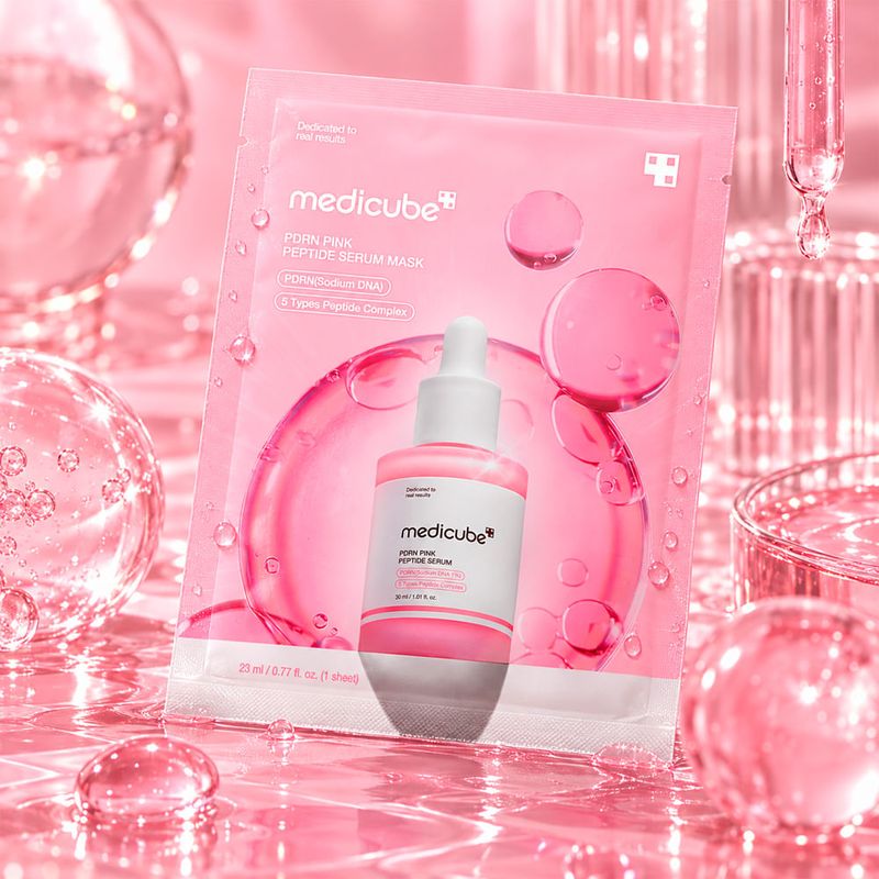 Medicube PDRN Pink Peptide Ampoule Mask - Máscara Facial 23ml