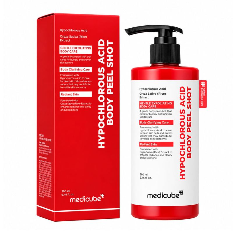 Medicube Hypochlorous Acid Rice Body Peel Shot - Esfoliante Corporal 280ml