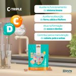Vitamina C Gomas 30 mg + D 5 mcg + Zinco 25 mg 30 Unidades Sabor Laranja - C-Triple Kids