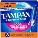 Absorvente Interno Tampax Liberdade Total Muito Intenso 8 Unidades