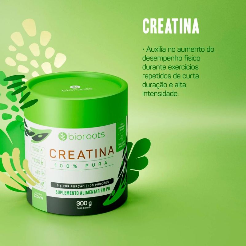 Creatina 100% Pura 300g - Bioroots
