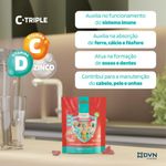 Vitamina C Gomas 30 mg + D 5 mcg + Zinco 25 mg 30 Unidades Sabor Morango - C-Triple Kids