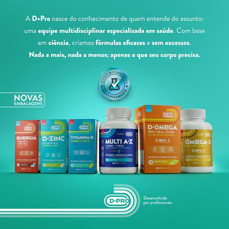 Ômega 3 EPA e DHA 1000 mg 120 Cápsulas - DPro