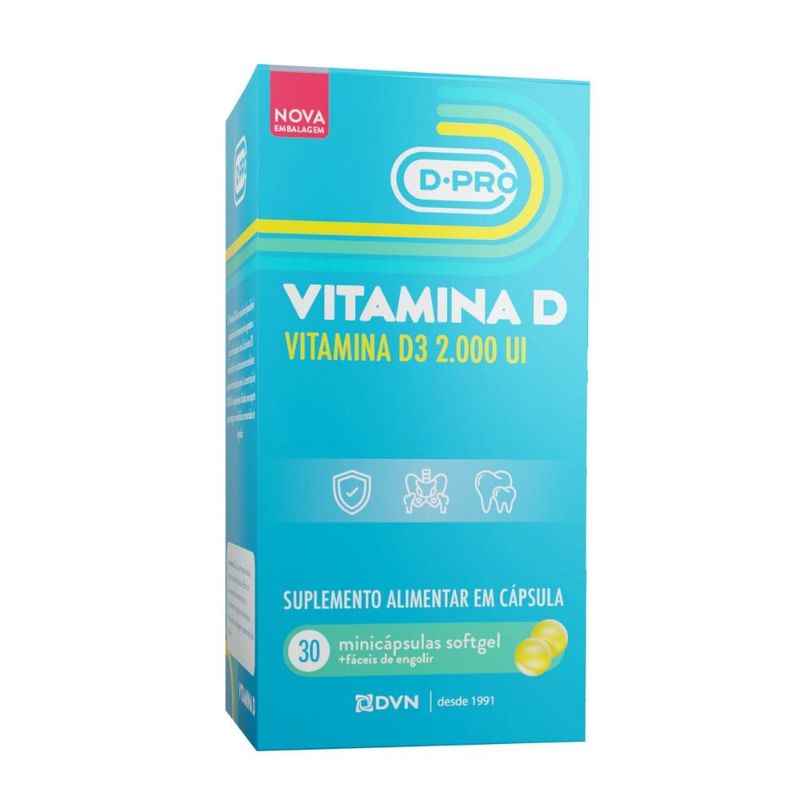 Vitamina D 2000UI Minicápsulas softgel 30 cápsulas - DPRO