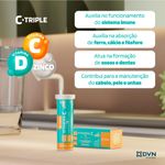 Vitamina C 1g+Vit D+Zinco Efervescente 10 unidades- C-Triple