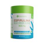 Espirulina Blue Green Algae 800mg com 60 Cápsulas - Bioroots