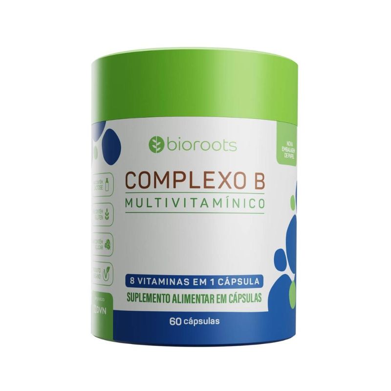 Complexo B Multivitamin com 60 Unidades - Bioroots