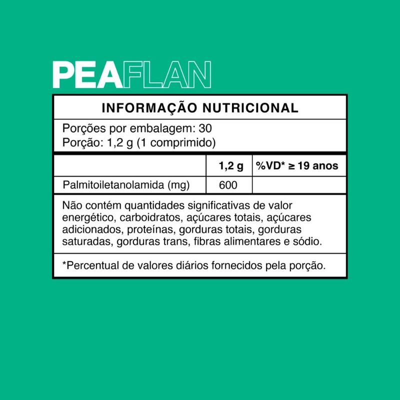 PEA 600mg com 30 Comprimidos - PEAFLAN