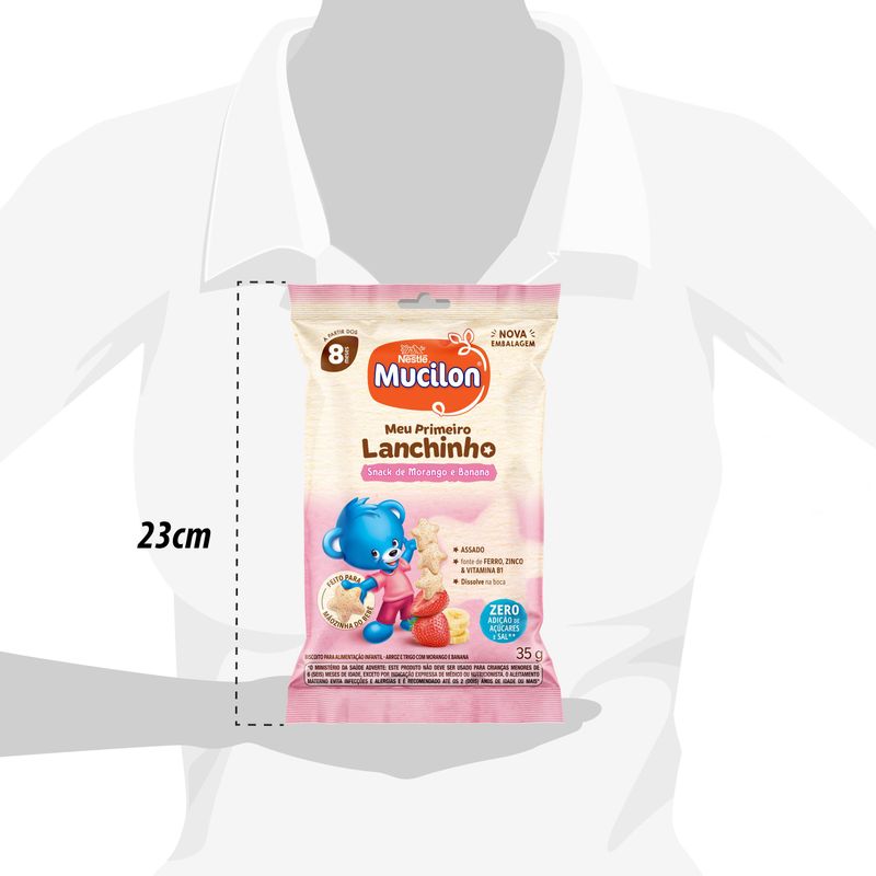 Snack Meu Primeiro Lanchinho Mucilon Morango e Banana - 35g