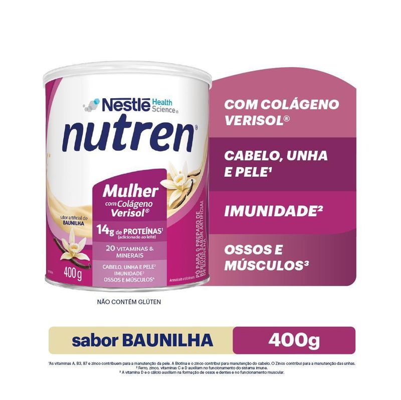 Complemento Alimentar Nutren Mulher Baunilha 400g