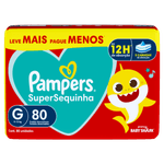 Fralda Infantil Pampers SuperSequinha G 80 Unidades
