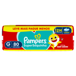 Fralda Infantil Pampers SuperSequinha G 80 Unidades