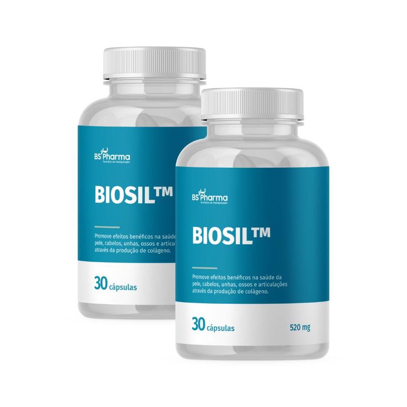 Combo BioSil (Silício Orgânico) 520 mg - 2x30 Cápsulas