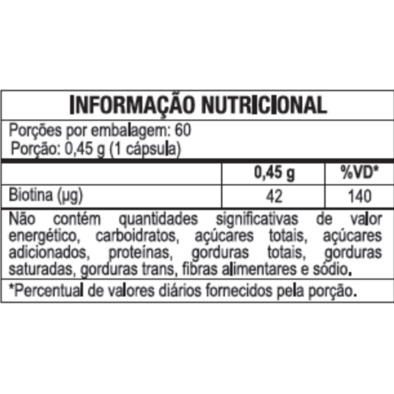 Maltta Biotina 140mg Unhas Cabelos e Pele 60 Cápsulas
