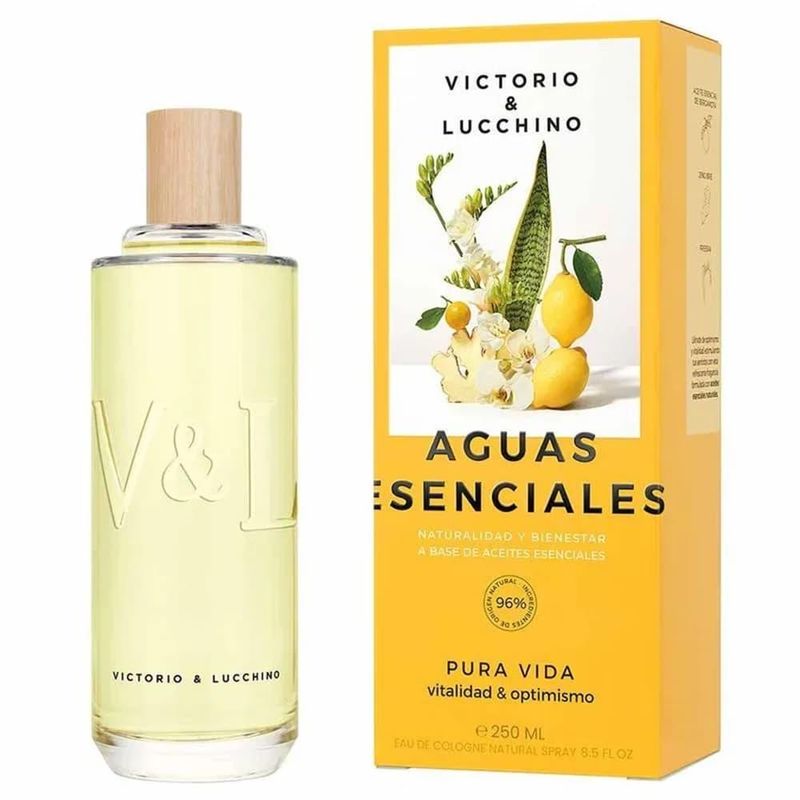 Perfume Aguas Esenciales Pura Vida Eau de Cologne Victorio & Lucchino 250ml