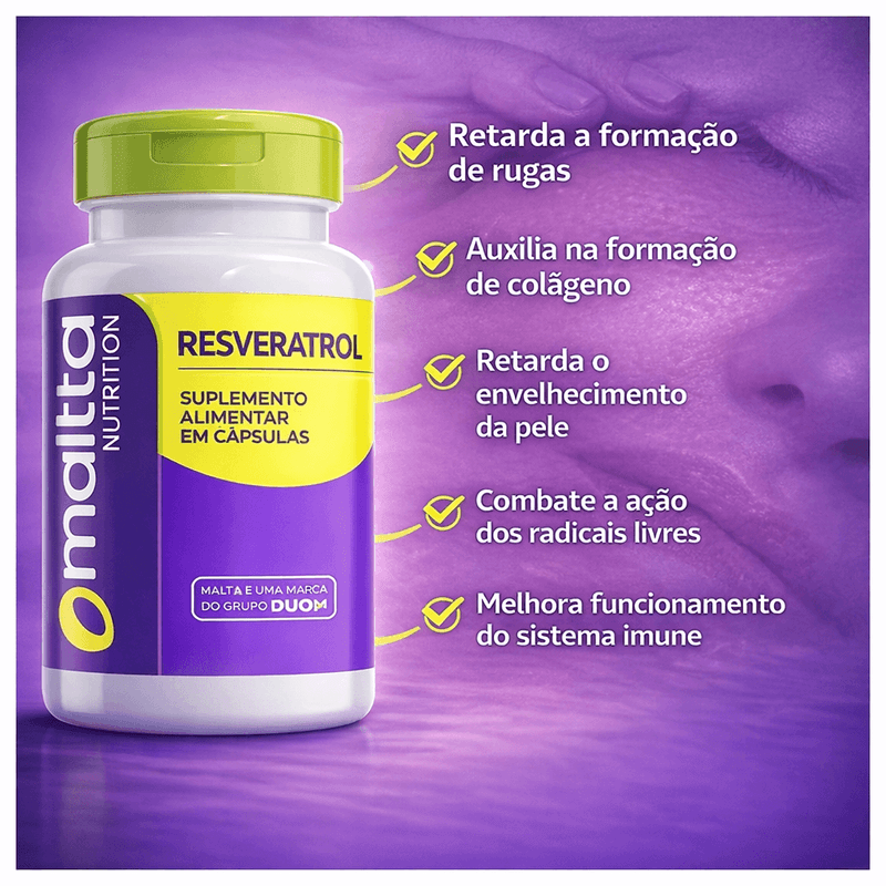 Resveratrol + Amora Miura e Associações 60 Cápsulas Maltta