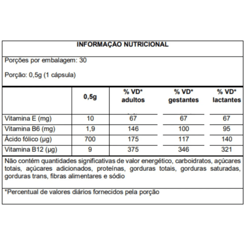 Metilfolato de Cálcio + Vitaminas C/30 Cápsulas - Flora nativa