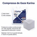 Compressa de Gaze Karina não estéril 11 fios/cm 500 unidades