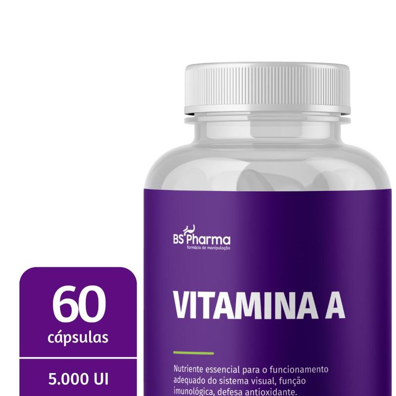 Vitamina A Retinol 5000 UI - 60 Cápsulas