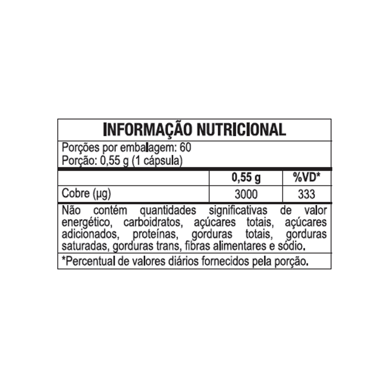 Cobre Quelato 60 Cápsulas- Maltta