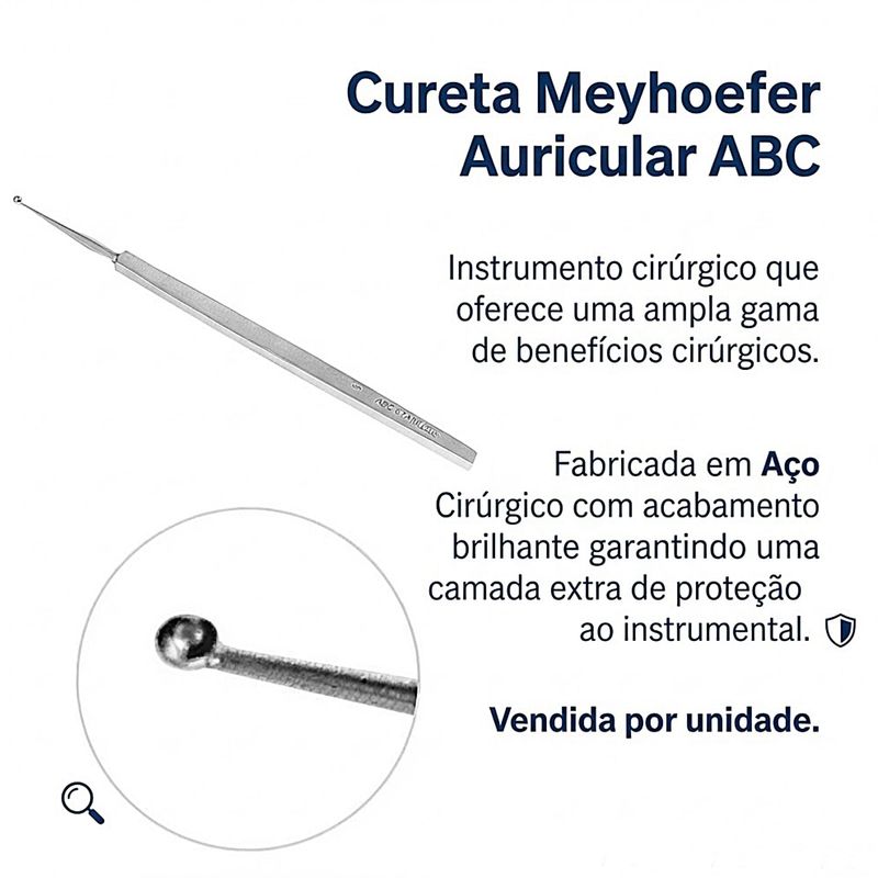 Cureta Meyhoefer Auricular Nº 3 ABC - unidade