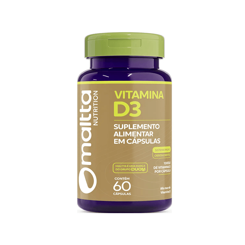 Maltta Vitamina D3 Concentrada 1000UI 25mcg 60 Cápsulas