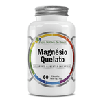 Kit C/2 Magnésio Quelato Flora Nativa 60 Cápsulas Bisglicinato Alta Absorção