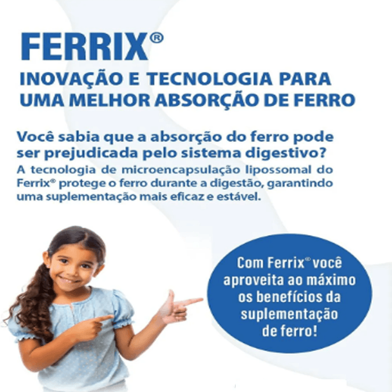 Kit C/2 Ferrix UVA 30ml Infantil Suplemento de Ferro Sabor  - Flora Nativa