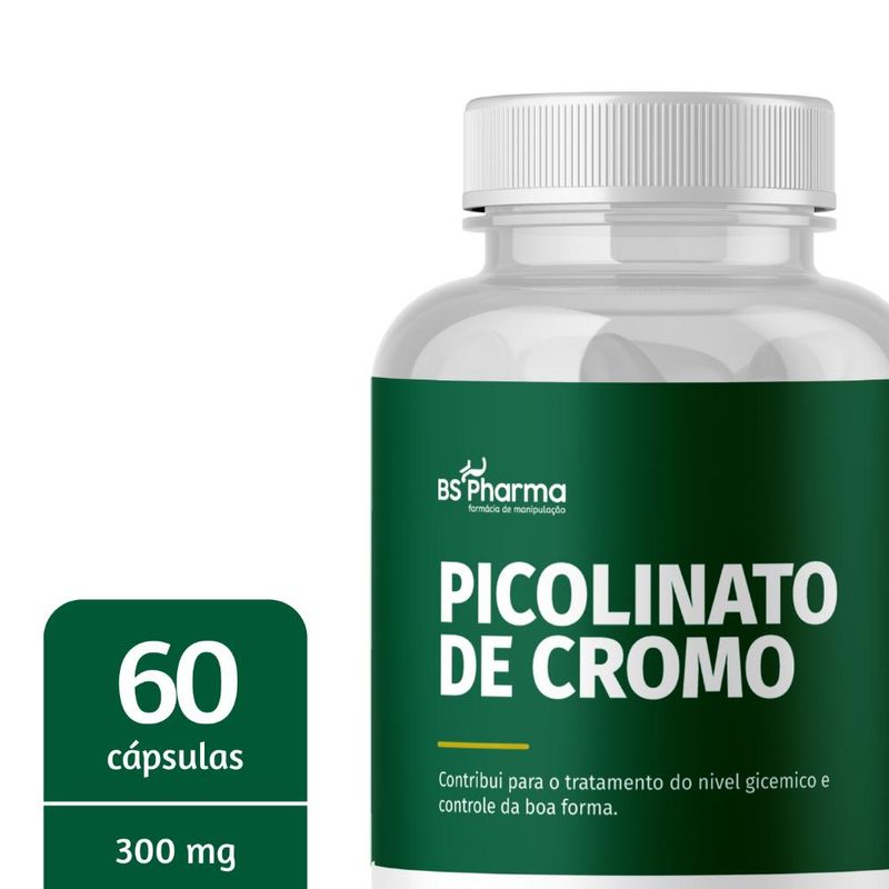 Picolinato de Cromo 300 mcg - 60 Cápsulas