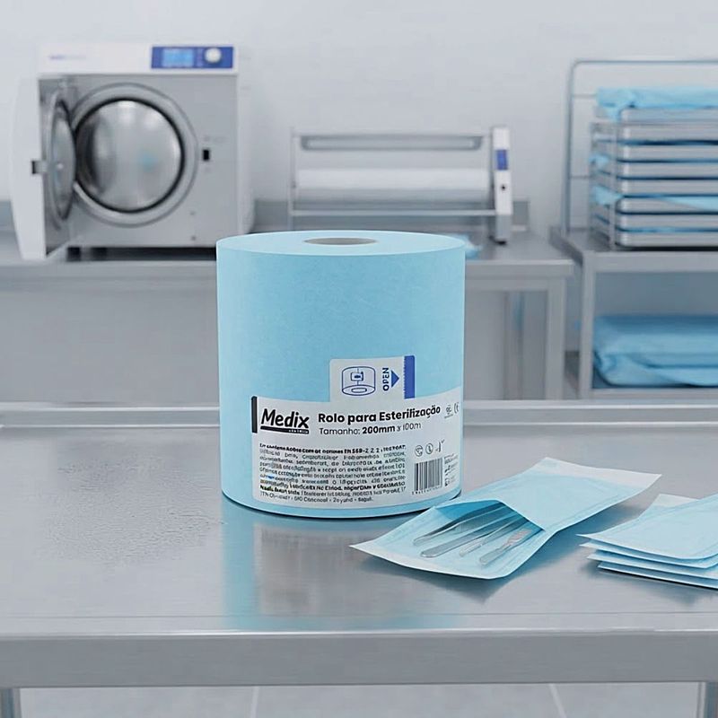 Rolo para Esterilização Medix Tam 200mmx100m