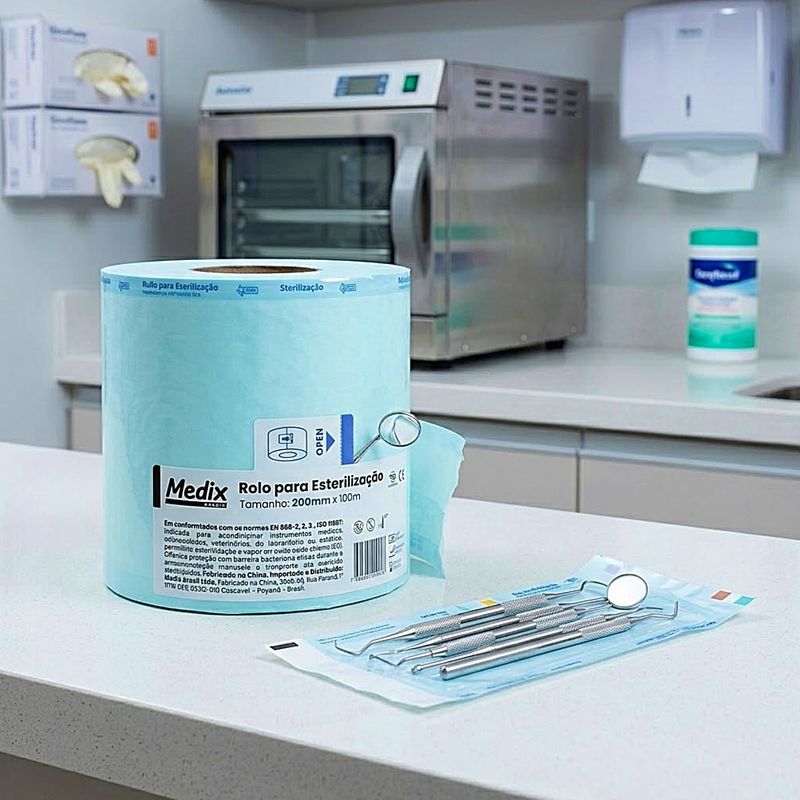 Rolo para Esterilização Medix Tam 200mmx100m
