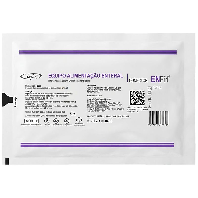 Equipo Alimentação Enteral Safer Conector Enfit - unidade