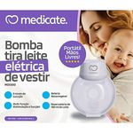 Bomba Tira-Leite Materno Elétrica de Vestir Medicate MD3300