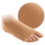 Meia 3/4 Malha Plana Flat Soft 20-30mmHg Aberta Bege G Curta