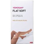 Meia 3/4 Malha Plana Flat Soft 20-30mmHg Aberta Bege XG Longa