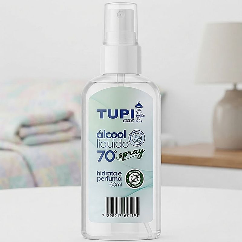 Álcool Tupi Care 70° Spray 60ml - unidade