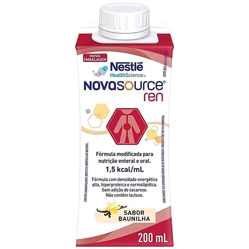 Nutrição Enteral e Oral Novasource Ren Baunilha 200Ml