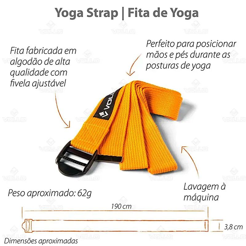 Fita de Yoga para Alongamento Algodão Vollo