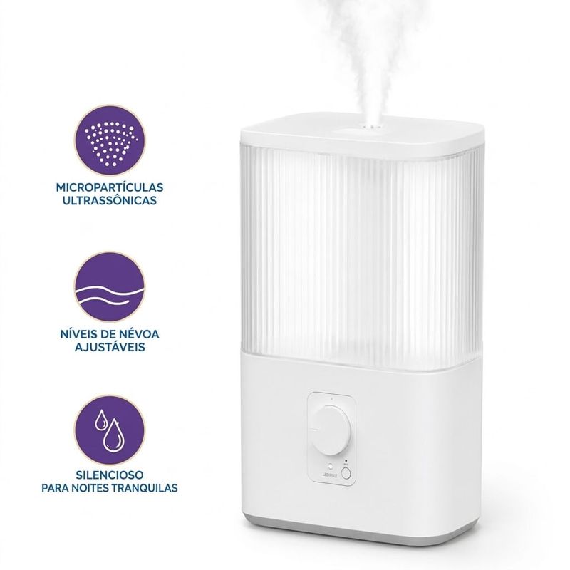 Umidificador de Ar Humid Air Omron com Aromaterapia e Luz
